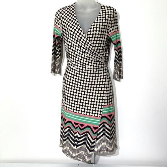 Purple Rain surplice crossover faux wrap dress S - Picture 1 of 12